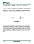 Ferroresonance in Voltage Transformer (VT)