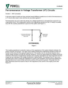 Ferroresonance in Voltage Transformer (VT)