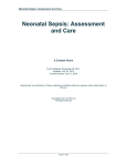 Neonatal Sepsis: Assessment and Care