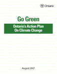 Go Green: Ontario`s Action Plan on Climate Change