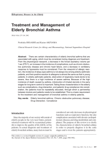 Treatment and Management of Elderly Bronchial Asthma