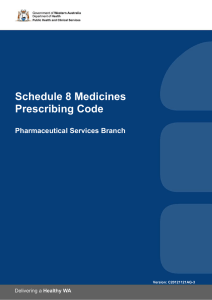 Schedule 8 medicines prescribing code