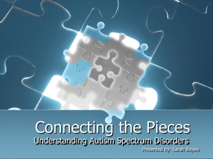 Autism Spectrum Disorder (ASD) - School Based Behavioral Health