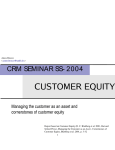 customer equity - Diuf