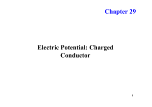 Electric Potential: Charged Conductor Chapter 29