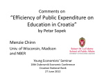 Comments on Efficiency of Public Expenditure on Education