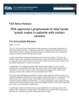 FDA approves Lymphoseek to help locate lymph nodes in patients