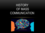 History Of Mass Communication