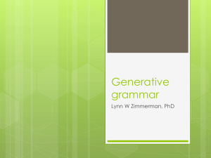 Generative grammar