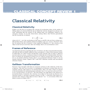 CCR 1: Classical Relativity