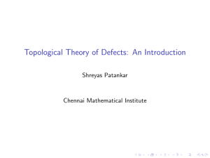 Topological Theory of Defects: An Introduction