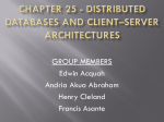 CHAPTER 25 - Distributed Databases and Client*Server Architectures
