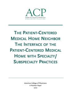 the patient-centered medical home neighbor the interface