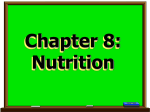 Chapter 8: Nutrition