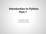 Python tutorial 1 slides