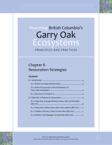 Chapter 8 Restoration Strategies - Garry Oak Ecosystems Recovery