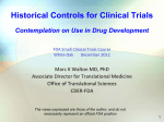 Historical Controls for Clinical Trials