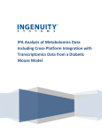 Ingenuity Pathway Analysis of metabolomics data including cross