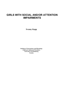 girls with social and/or attention impairments