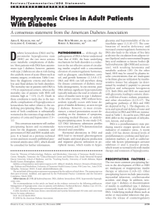 Hyperglycemic Crises in Adult Patients With Diabetes