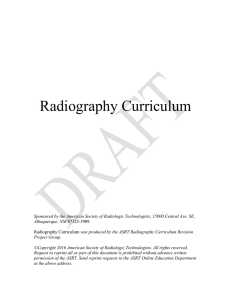 Radiography Curriculum - American Society of Radiologic