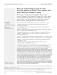 Molecular epidemiological study of human rhinovirus species A, B