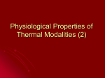 Physiological Properties of Thermal Modalities Lecture Notes 2