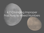 6.7 Changing Improper Fractions to Mixed Numbers