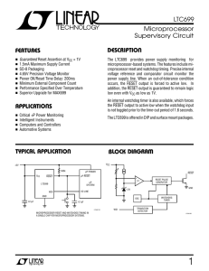 LTC699 - Microprocessor Supervisory Circuit