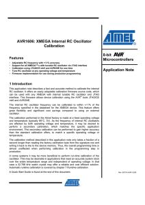 AVR1606: XMEGA Internal RC Oscillator Calibration