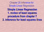 Simple Linear Regression and Correlation