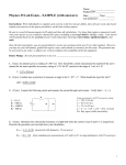 Physics 25 Lab Exam – SAMPLE (with answers)