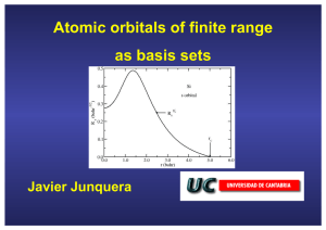 Atomic orbitals of finite range as basis sets