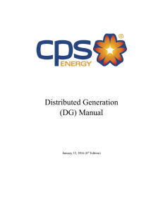 CPS Energy Distributed Generation Manual