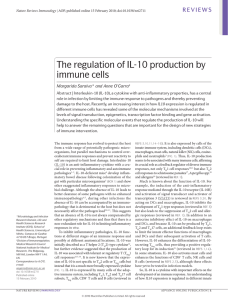 The regulation of IL‑10 production by immune cells