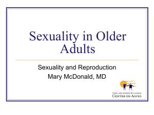 SEXUAL FUNCTION AND DYSFUNCTION IN OLDER PERSONS