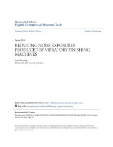 reducing noise exposures produced by vibratory finishing machines
