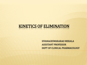 KINETICS OF ELIMINATION