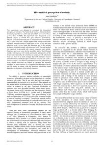 Hierarchical perception of melody