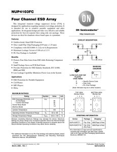 NUP4103FC Four Channel ESD Array