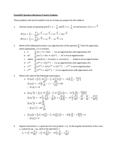 Quantum Mechanics Practice Problems Solutions