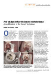 Pre-endodontic treatment restorations