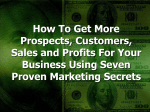 How To Increase Your Sales and Profits Fast Using Seven Proven