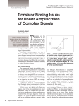 Transistor Biasing Issues for Linear Amplification of Complex Signals