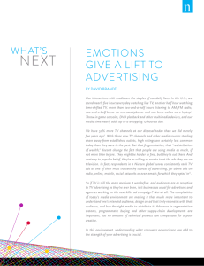 What`s Next: Emotions Give a Lift to Advertising