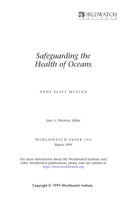 Safeguarding the Health of Oceans