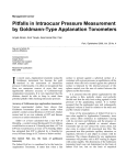 Pitfalls in Intraocuar Pressure Measurement by Goldmann
