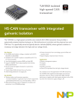 HS-CAN transceiver with integrated galvanic isolation