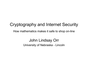 Cryptography and Internet Security