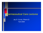 Pharmaceutical Care Lectures